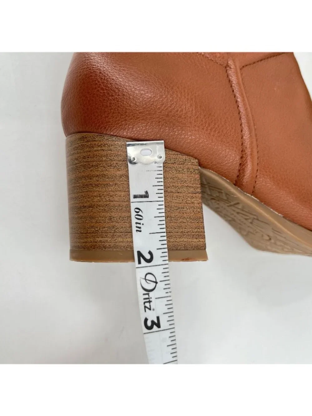 Baretraps Thalia Knee High Boots Brown Size 6M Faux Leather Zipper Block Heel